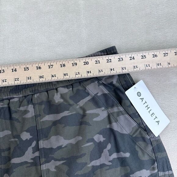 Athleta Shorts Women’s 26 Camo Farallon Shorts Cotton Drawstring‎ Running Yoga - Picture 7 of 10